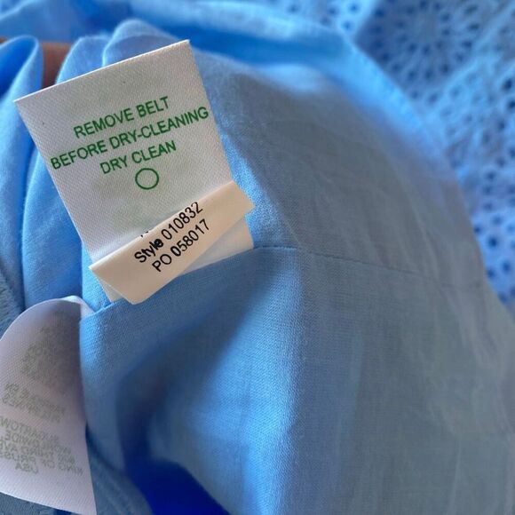 LILLY PULITZER Size 2 Ryann Belted Eyelet Sheath Dress Frenchie Blue $258 - Picture 13 of 13